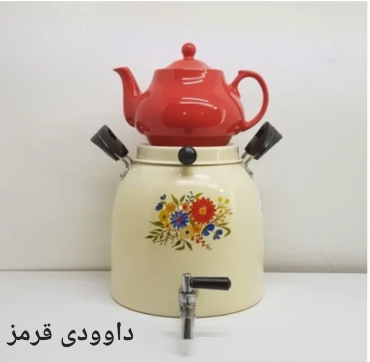 کتری شیردار یکتاباش روحی 6 لیتری طرح دار نگیر نسوز بدون قوری مدل KE061 | ارسال رایگان