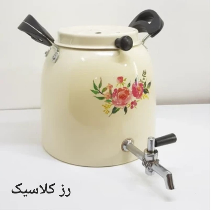 کتری شیردار یکتاباش روحی 6 لیتری طرح دار نگیر نسوز بدون قوری مدل KE061 | ارسال رایگان